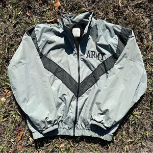Official USA Military ARMY Physical Fitness Uniform Jacket Windbreaker Large XL